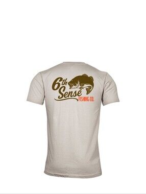 6th Sense Men's Bass T-shirt Sand Size Large NWT